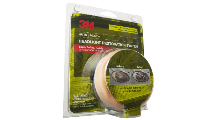 3M 39045 Headlight Renewal Kit with Protectant